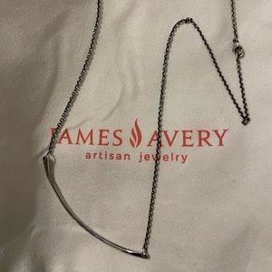 James Avery hammered crescent changeable charm holder necklace